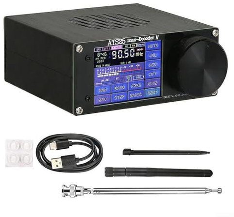 Ricevitore radio ATS25 Max Decoder II potenziato 2 Touch Screen da 4 pollici, ingresso di frequenza diretta e tecnologia DAB ad alte prestazioni