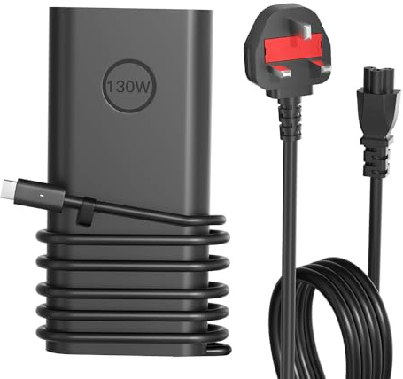 SLRIOYS 130W USB C Charger Compatible with Dell Pro Max/Inspiron 14 16 Plus Latitude 5521 XPS 17 16 15 9720 9710 9700 9640 9530 9510 9500 Precision 5680 5770 5570 5530 5470 3551 3581 3571 3541 Laptop