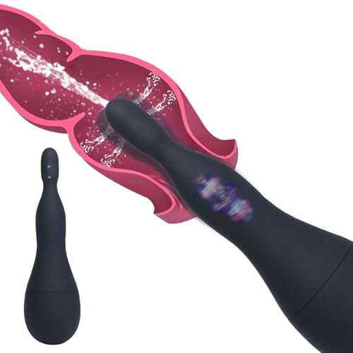 Seckoe Elektrische Analdusche mit Vibrator – 7 Modi Analvibrator für Männer & Frauen, 360° Tiefenreinigung mit 5‑Loch Sprühkopf, Intimdusche & Po‑Dusche, USB Aufladung, Medizinisches Silikon