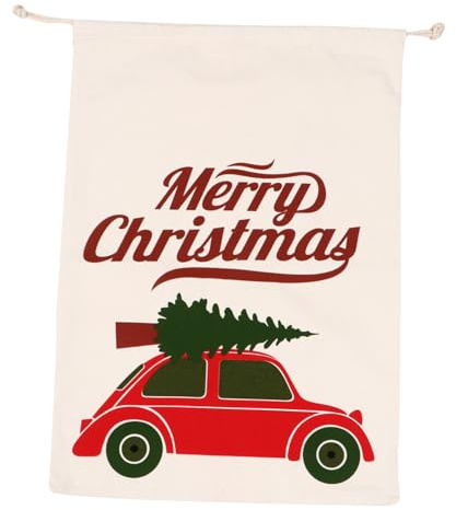 TOYZFRIENDY Große Weihnachtsgeschenktüte mit Kordelzug für Süßigkeiten Gewürze und Kleine Geschenke Bruchfest und Farbecht