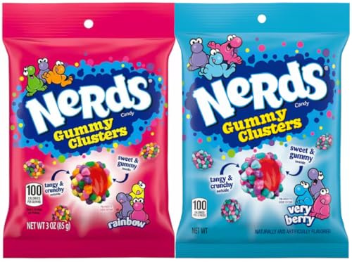 Gummy Clusters Mix – 1x Very Berry & 1x Rainbow je 85 g (170 g) – Amerikanische Süßigkeit, Original USA Candy