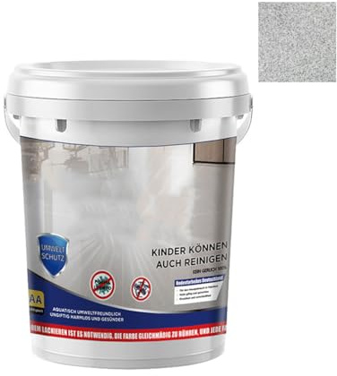 HADAVAKA Epoxy Colored Sand Floor Paints, Waterproof Non-Slip High Gloss Paints External Grinding Anti - Slip for Wood Concrete Tile Countertop House Garage Bathroom (Light Grey-1kg)
