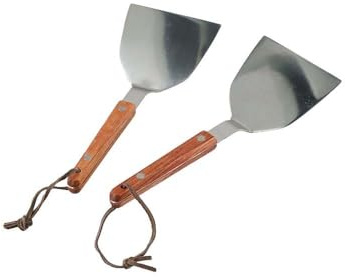 Gettimore Paquete de 2 espátulas de parrilla de acero inoxidable resistentes y fiables para chefs