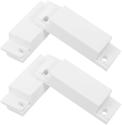 Baluue Lot de 4 Capteurs Alarme Porte et Fenêtre Filaire 6.5x2x1.3cm Blanc ABS Normalement Clos NC Détecteur Ouverture Magnétique pour Sécurité Maison Entrée Personnes Âgées et Enfants
