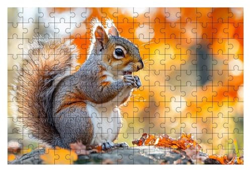 Puzzle 1500 Teile Eichhörnchen, Herbst Puzzle 1500 Teile Erwachsene, Puzzel für Die Ganze Familie, Klassische Puzzles Geschicklichkeitsspiel, Holzpuzzle Geschenke für Frauen Geschenke für Männer -2385