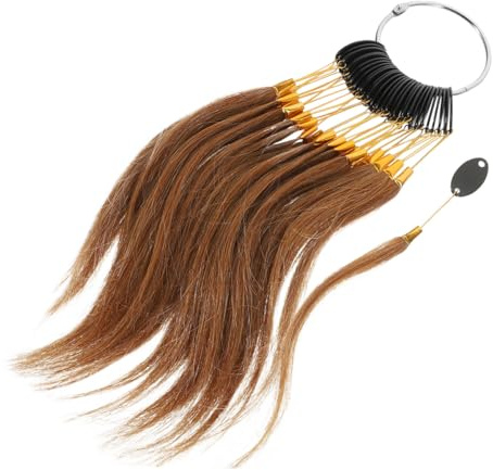 Ipetboom 30 Stück Echthaar Haarfarbenprobe für Friseursalon Komfortabel zu Berühren mit Farbkarte zur Haarfarben Testtabelle und Natürlicher Farbanalyse