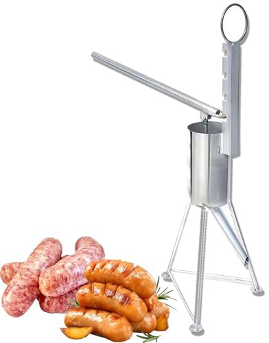 Máquina llenadora manual de salchichas, relleno de carne fácil de limpiar con amplia apertura de tarro para restaurante y cocina casera