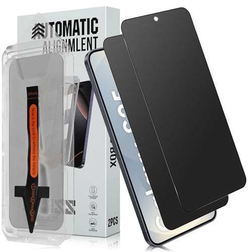 Xunzii Opaca Privacy Pellicola Protettiva per Samsung Galaxy S25 5G, [Installazione Automatica] Anti Spy Vetro Temperato Film, Durezza 9H Antiriflesso Privacy Schermo Pellicola [2 Pezzi]