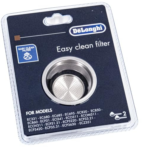 JPshop - Filtro 2 tazze per macchina caffé compatibile con Delonghi - Scultura - EC8 - Dedica - Distinta - Icona - ECO311