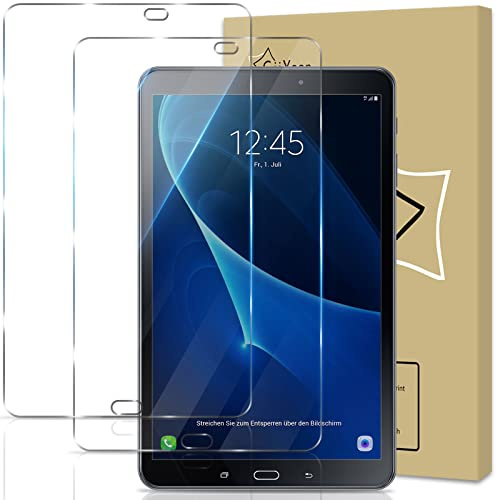 GiiYoon 2 Stück Schutzfolie für Samsung Galaxy Tab Tab A 10.1 Zoll 2016, HD Displayschutzfolie, 9H Härte, Volle Abdeckung, Anti-Kratzen, Anti-Bläschen