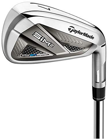 TaylorMade SIM 2 Max Iron Set - Cuña para hombre izquierdo, grafito