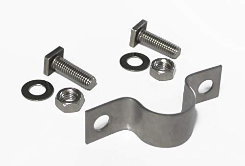 Mini D Stainless Steel Sign Post Fixing Clip/Railing Clamp (13mm) - Pack of 10