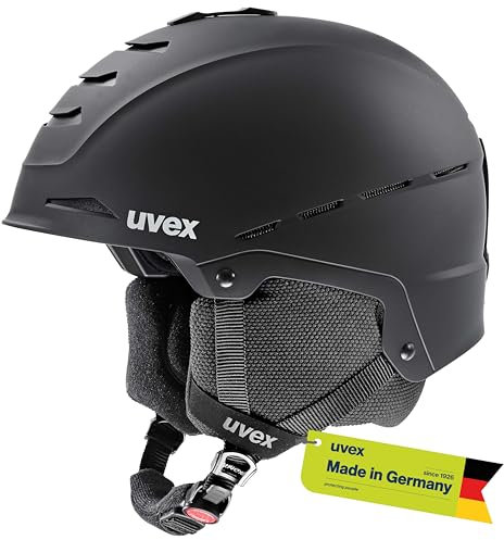 uvex Legend 2.0 - Skihelm für Damen und Herren - individuelle Größenanpassung - optimierte Belüftung - Black matt - 52-55 cm