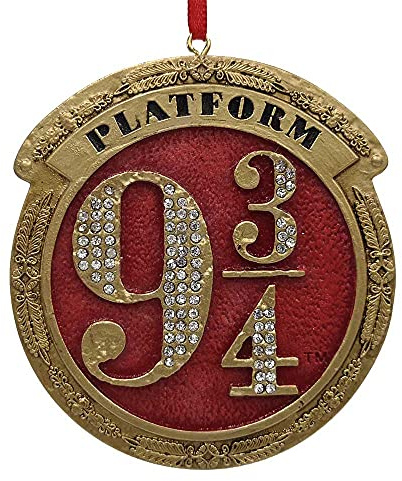 Nemesis Now Harry Potter Zugplattform 9 3/4 hängende Festliche dekorative Ornamente, rot, 8,2 cm