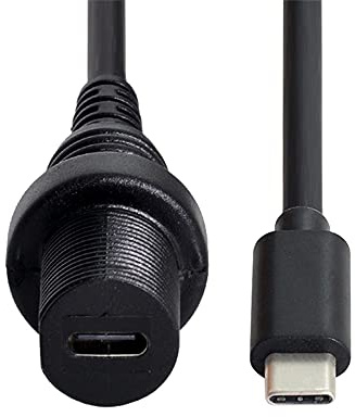 NFHK Wasserdichtes USB-C Typ-C USB 3.1 Verlängerungskabel für Armaturenbrett