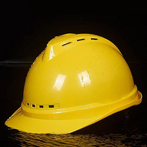 Casco di sicurezza ABS Costruzione Caschi protettivi Protettivi Traspirante Anti-Smashing Labur Laburish Engineering Resistenza all'impatto Cappello duro-Giallo