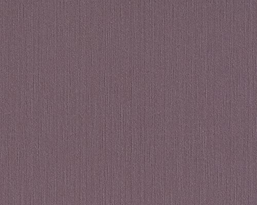 CONCORD WALLCOVERINGS ™ Classic Wallpaper, Textile Fabric Texture, Textures & Plain Design in Purple & Grey, Non-Self-Adhesive, Textured Surface – 32.8ft x 21in (10m x 53cm), 56 Sq Ft Roll WP5