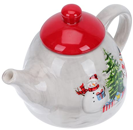 DOITOOL Vaso da tè in ceramica di Natale Pentola da caffè di Natale Teiera di Natale Bollitore per succo di latte brocca per forniture per feste di Natale