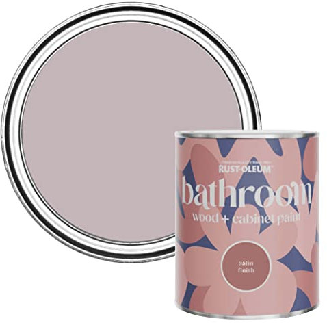Rust-Oleum Purple Moisture Resistant Bathroom Wood and Cabinet Paint in Satin Finish - Lilac Wine 750ml