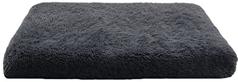 MISSMAO Hundebett für Kleine, Mittelgroße und Große Hunde - Hundekissen flauschig Hundematte waschbar Hundesofa mit Rutschfester Unterseite,Grau,S(40x30x5cm)