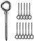 LALAGO 12 PC. Bullone a occhiello, Golfari M6 x 60 mm in acciaio inox 304, Ganci a vite Golfari M6, Bulloni di Vite