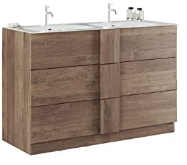 Arredocasagmb.it Mobile Bagno Doppio Lavabo A Terra JUPPY Finitura Legno L.120
