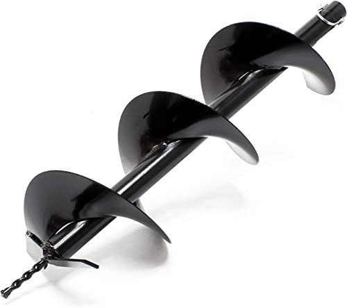 Punta per Trivella Mototrivella a Scoppio 200 mm Attacco 20mm Punta di Ricambio Mototrivella Punta per Trivella a Spirale da Giardino per Piantare Alberi Arbusti Piante Pali