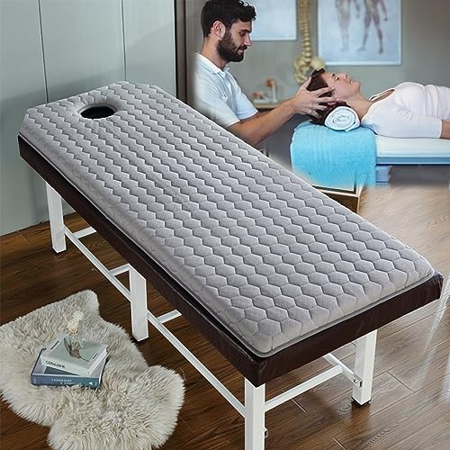 LXJDDLD Schönheitssalon-Bettmatratze Mit Atemloch,Massagetisch Lash Bett Matratzenauflage Memory Foam,Trapezförmige Hauptbadekurort-Bett-Matratzen-Auflage,Ohne Bett,Grau,60x180cm 6cm