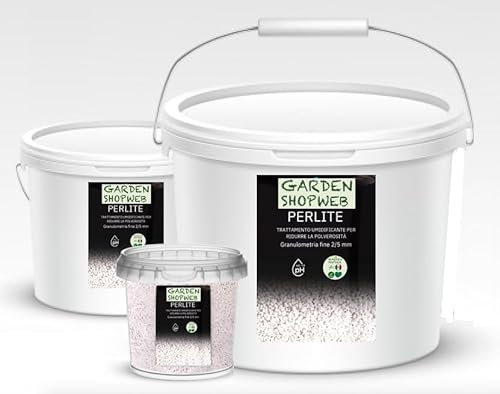 Perlite per Piante in Vaso, In pratico secchio rigido richiudibile - Perlite Giardinaggio Ideale per Terricci, per Piante, Ortaggi e Spezie (20 Litri)