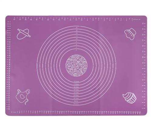 Tapis de Cuisson Silicone Grand tapis de cuisson à rouler antiadhésif, ustensiles de cuisine, pétrissage de la pâte, accessoires de feuille, tapis de pâte à pétrir, outils ( Color : 05 , Size : 50x70