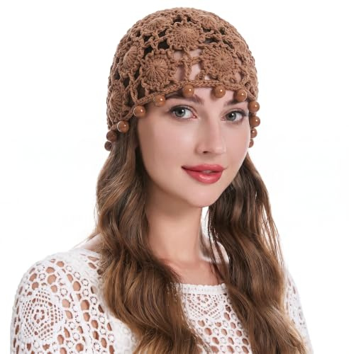 ZLYC Häkelmütze aus Baumwolle für Damen | Sommer Crochet Hat