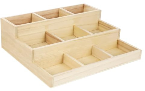 GLSTOY Holz Schmuckbox Organizer Für Ringe Ohrringe Halsketten Mit Filigranem Design Für Schreibtisch Und Reise Rustikaler Retro-stil Für Zuhause Und Büro