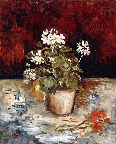 XSBPDPII Ölgemälde Leinwand Malerei Poster Leinwand Plakat Stillleben-topf mit geranien von vincent van gogh Leinwandbilder Bild für Wanddekoration 60x90cm