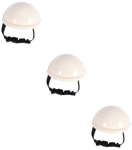 INOOMP 3stücke Haustierhelm Für Kleine Hunde Verstellbare Sicherheitskappe Für Sonnenschutz Und Regenschutz Für Welpen Outdoor-aktivitäten Und Haustierbedarf Weiß