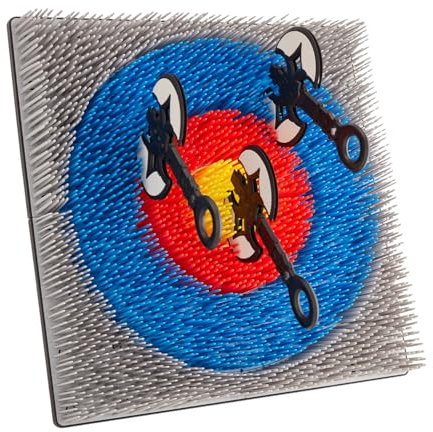 Jumbl Jeu de lancer de hache mural – Cible en poils avec haches en mousse pour bars, sous-sols et salles de jeux | Jeu d'intérieur sûr pour adultes et enfants, décoration murale amusante pour chambres