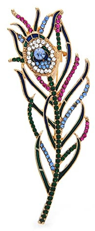 QQYDZSW Brosche Pin Corsage Art Deco Frauen Männer Brosche Strass Feder Broschen for Frauen Unisex Emaille Blume Party Casual Brosche Pin
