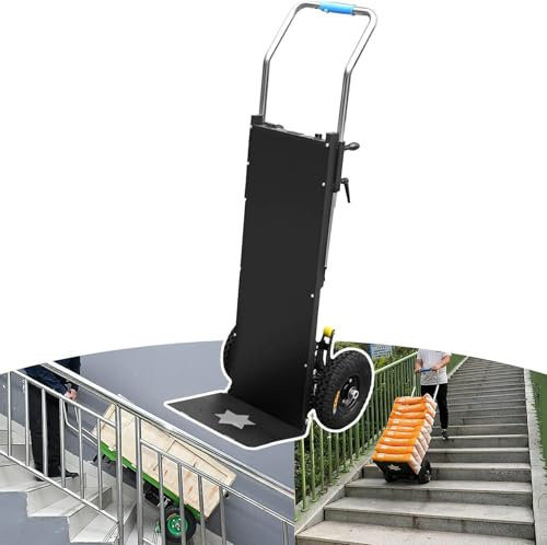 Carrello Saliscale Elettrico Carrello saliscale elettrico Potow Carrello elettrico a mano Motore Brushless da 1200 W, Carrello saliscale con maniglia telescopica e ruote in gomma gonfiabili~/