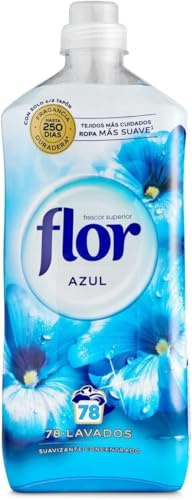 Flor - Suavizante para la ropa concentrado, aroma azul - 78 dosis (Paquete de 6)