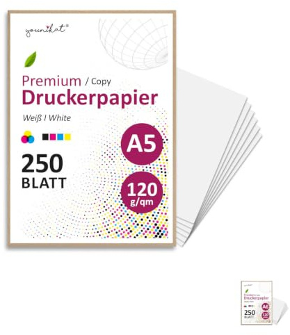 younikat A5 kopieringspapper vitt 120 g 250 ark för skrivare - dv1550