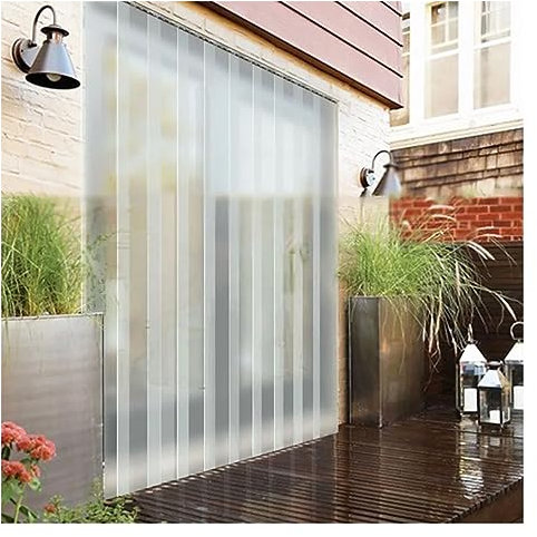 PVC-Streifenvorhang, PVC-Glatt-Kunststoffstreifen-Türvorhang, Kunststoff-Vorhangstreifen, klarer PVC-Streifenvorhang, Gute Weichheit geeignet(300x90cm)