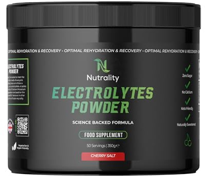 Nutrality Electrolytes Powder 350g | Vegan | 50 Servings | Cherry