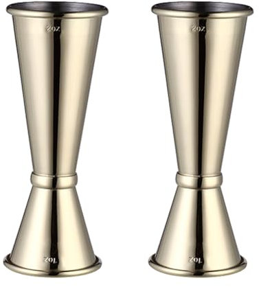 Sirxlevcy 2 PCS Jigger per Bartending 1oz 2oz in Acciaio Inossidabile Giapponese Stile Double Jigger Strumento di Misurazione per Bar e Casa