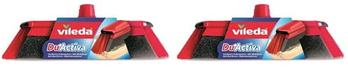 Vileda Duactiva Scopa Cattura Polvere, Scopa Elettrostatica, per Interni, con Due Tipi di Setole, con Bordo Paracolpi, 10,5 x 35 x 6 cm, 299 g (Confezione da 2)