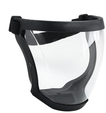 Vgvgaj Protector Facial Completo Escudo De Cara Completa Escudo Facial Transparente Ligero Se Adapta A La Cara Reutilizable Protector Facial Ajustable Con Visera Y Diseño Antivaho