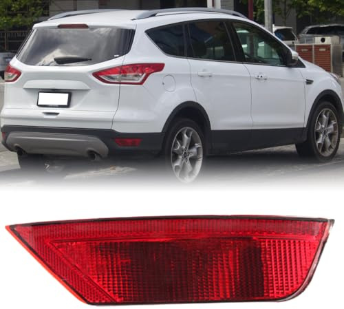 Red Lens Tail Rear Bumper Reflector Light For Ford Kuga MK2 2013-2018 Fog Lamp With Bulbs UK Right O/S Driver Side