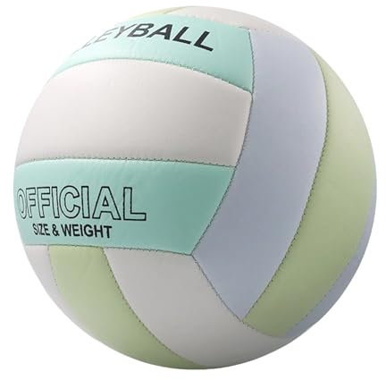 Offizieller Volleyball - Spielball aus weichem Leder, wasserdichte Sportausrüstung | Full Size für Innen- und Außenspiel, geeigneter Strandspaß, Fitness-Sessions, Sc Praxis