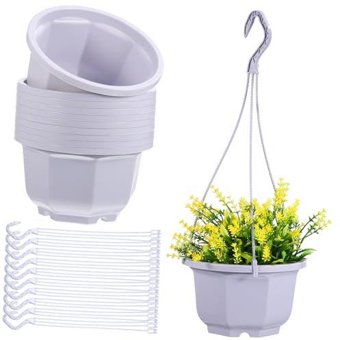 Toddmomy 10stücke Hängetöpfe Für Zimmerpflanzen Und Garten Mit Drainagelöchern Für Wassermanagement Robuste Pflanzgefäße Aus Kunststoff Für Balkon Und Draußen