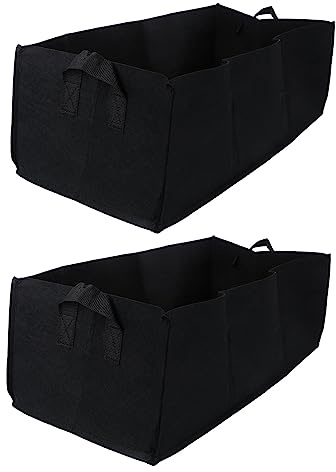Toyvian 2 Piezas Bolsa de Plantación Cuadrada para Fresas y Verduras Bolsa de Crecimiento de Herramienta de Jardín Color Negro Elegante Mediano