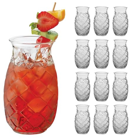 LIBBEY 70350 Trinkglas, Pineapple TIKI, 502 ml, 12er Set