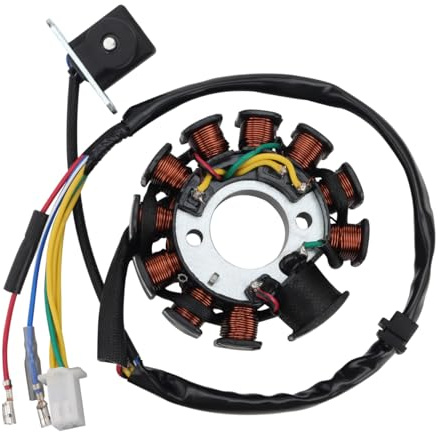 Ludom Magneto de estator de encendido de 11 bobinas y 7 cables de repuesto para motor de scooter Surfer 125 GY6 de 150 cc